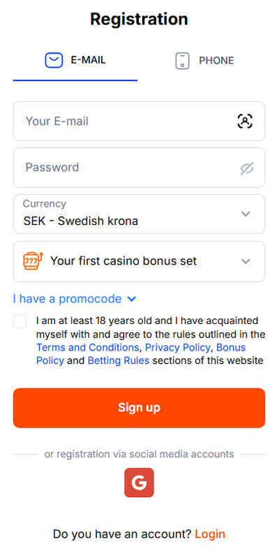 Opret din Vulkan Spiele Casino-konto